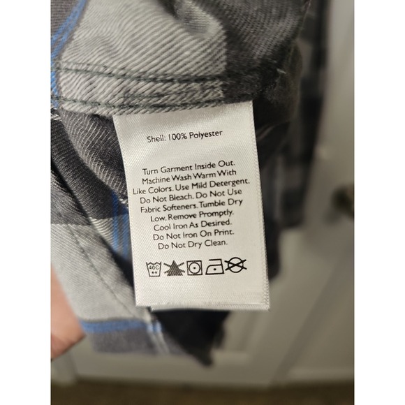 Eddie Bauer Shirt Mens XL Gray Plaid Button Down Long Sleeve Outdoor - Picture 6 of 7